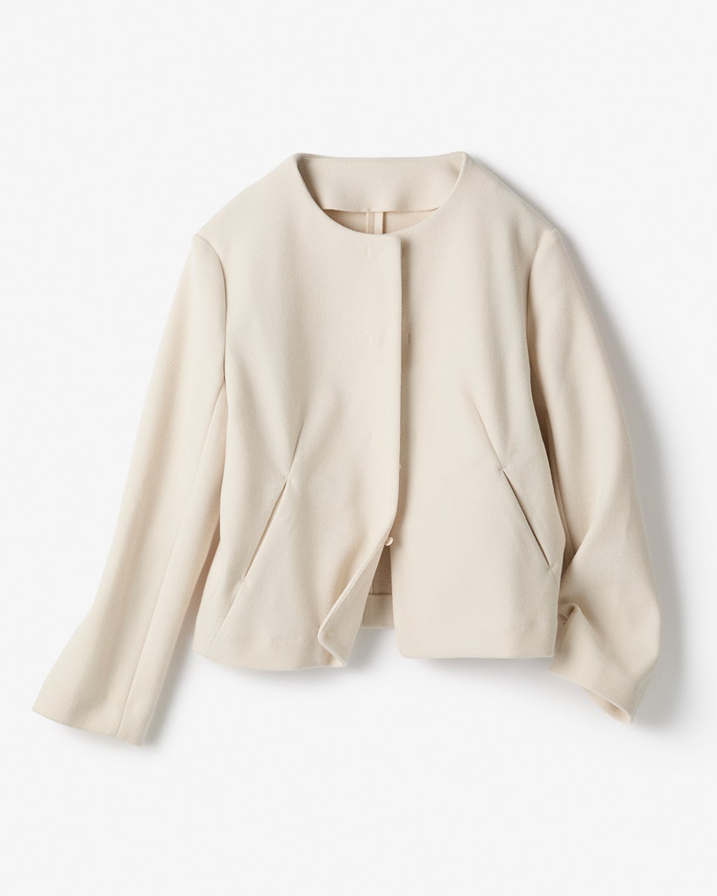 ウールライクニードル・2WAYフリルジャケット/DoCLASSE