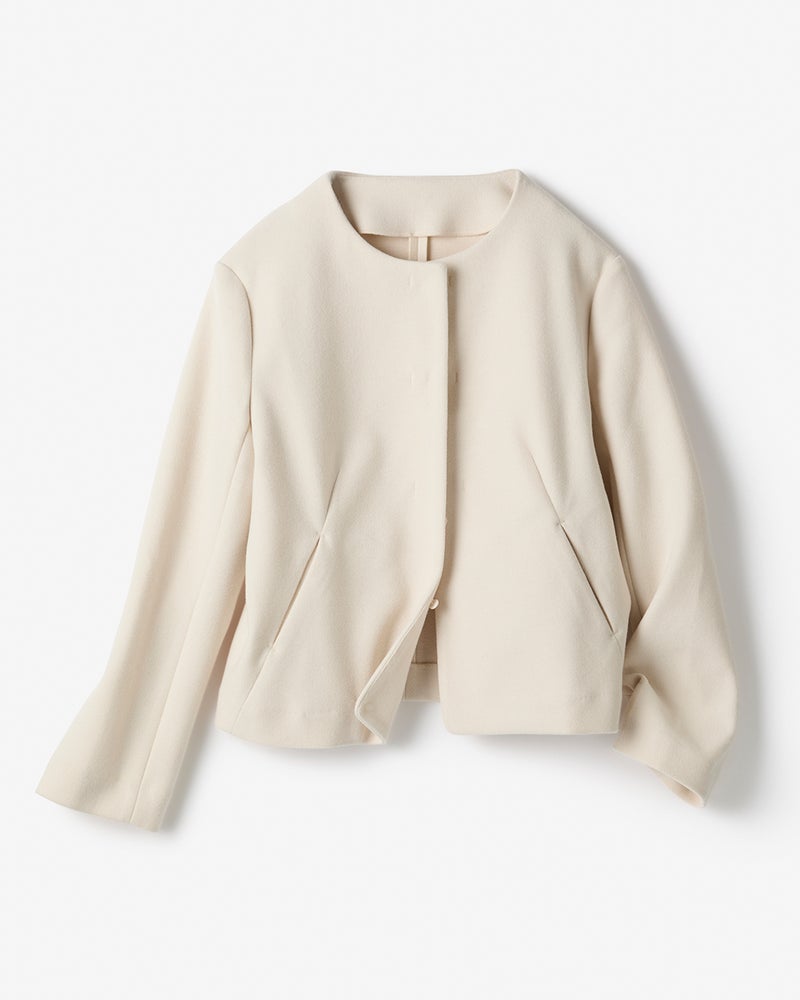 ウールライクニードル・2WAYフリルジャケット 詳細画像 ライトベージュ 8