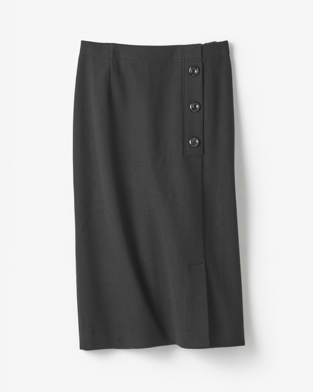 ウールライクニードル・ラップ風スカート/40代50代からの