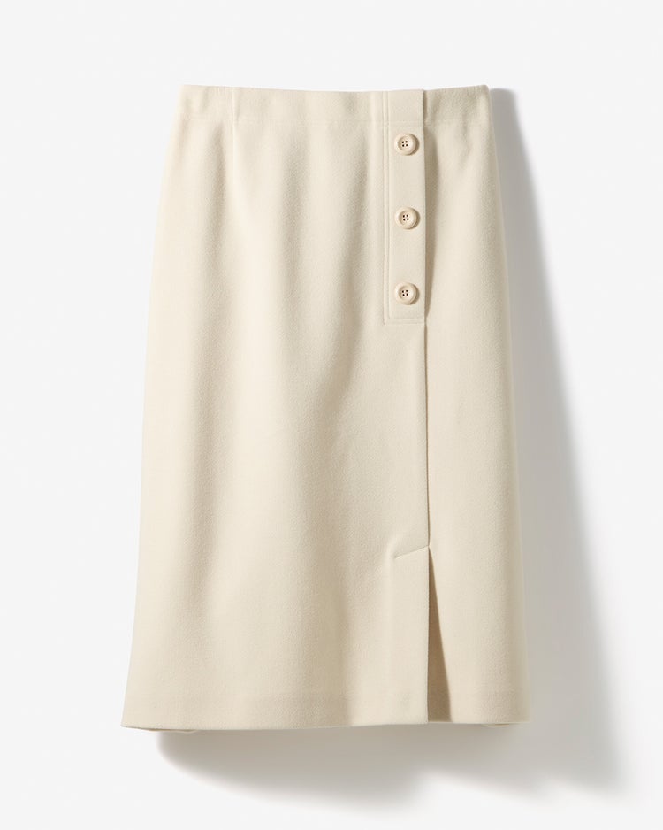 ウールライクニードル・ラップ風スカート 詳細画像 ライトベージュ 5