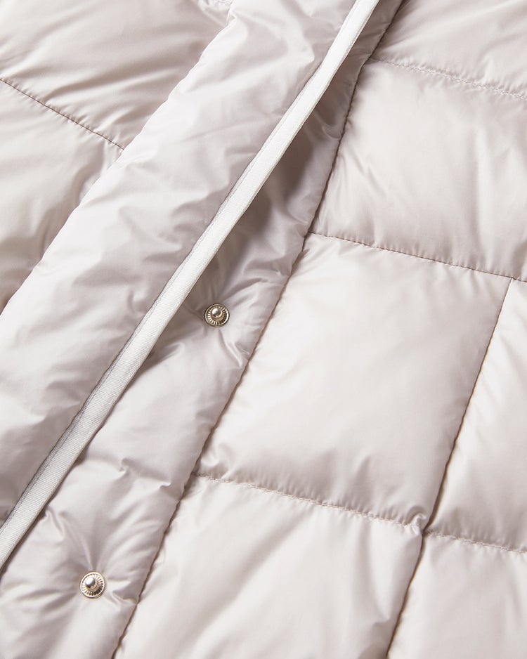 艶Airダウン・エコファーフードロングコート 詳細画像 ストーン 2
