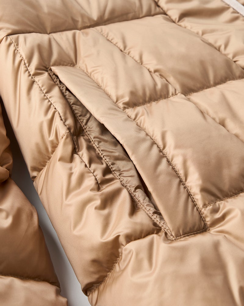 艶Airダウン・エコファーフードロングコート 詳細画像 キャメル 4