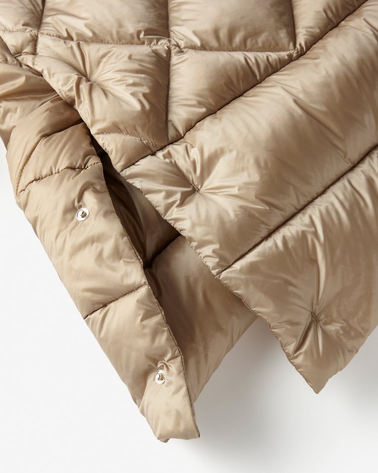 光沢タフタ・ダイヤキルトロングダウンコート 詳細画像 ベージュ 5