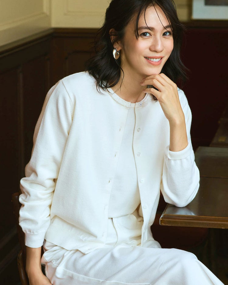 ビジューネック・アンサンブルニット 詳細画像 オフホワイト 1