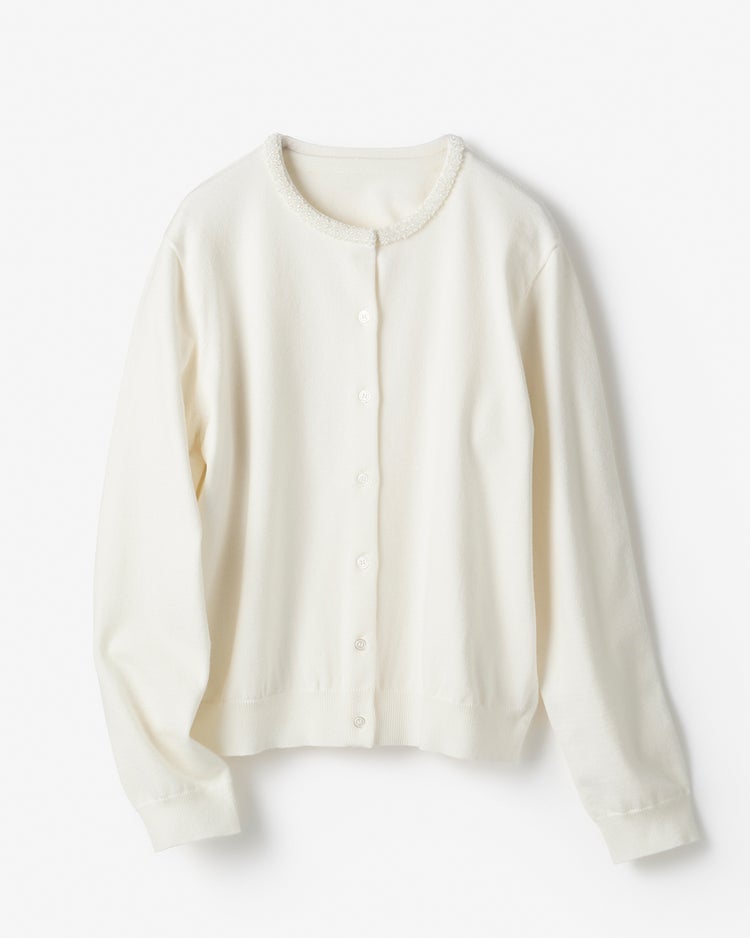 ビジューネック・アンサンブルニット 詳細画像 オフホワイト 7