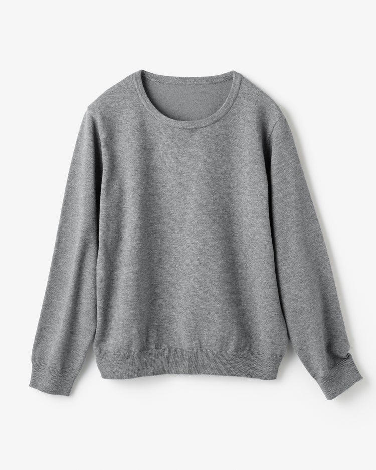 ビジューネック・アンサンブルニット 詳細画像 グレー 4