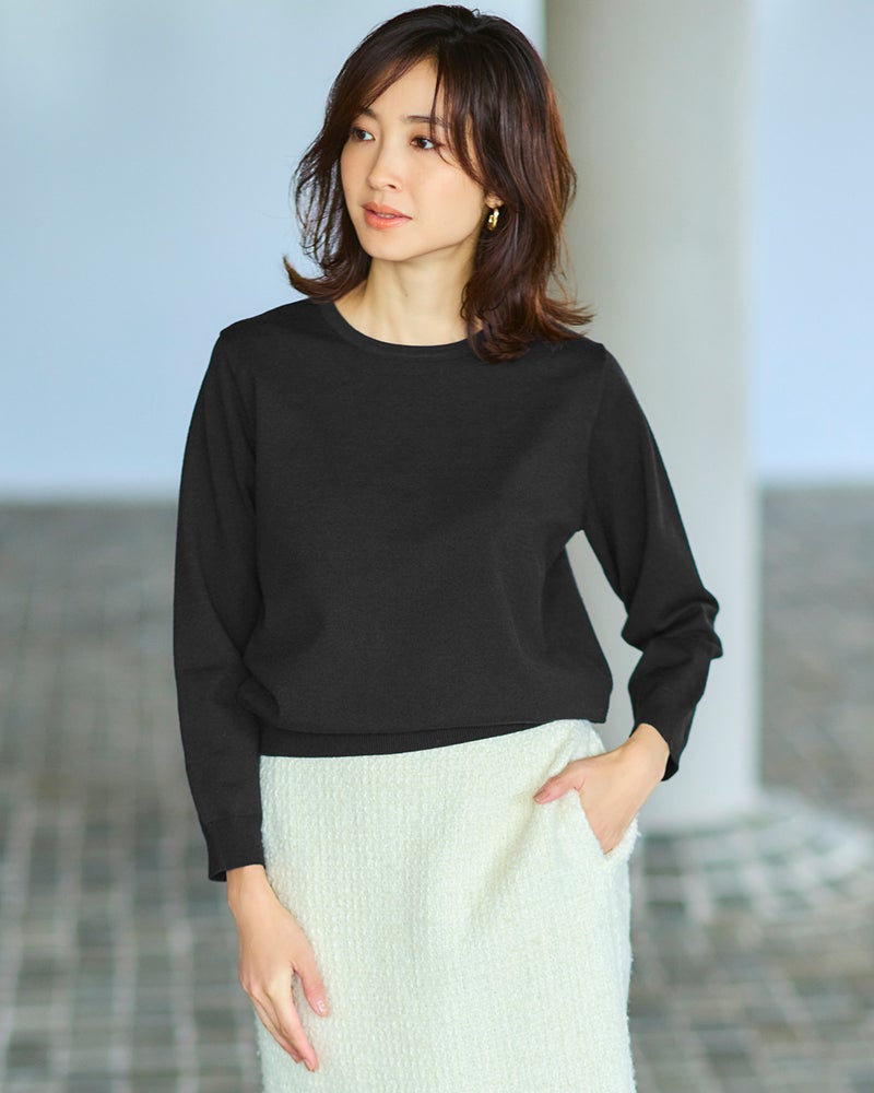 ビジューネック・アンサンブルニット 詳細画像 ブラック 2