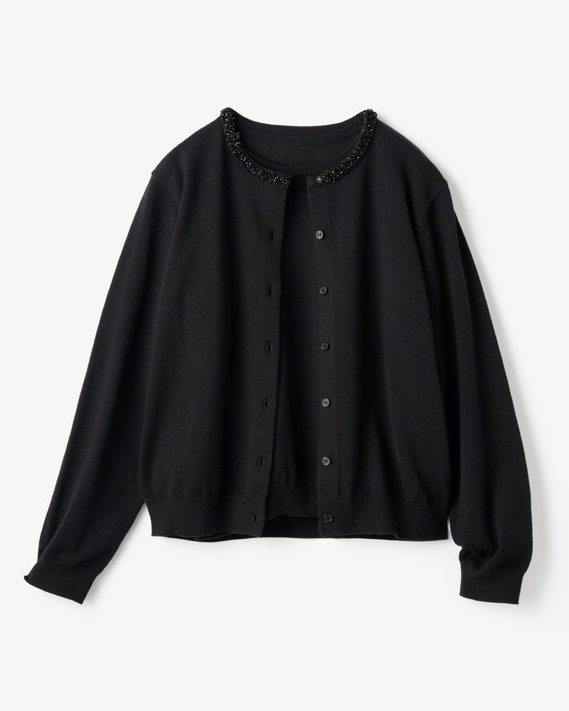 ビジューネック・アンサンブルニット 詳細画像 ブラック 4