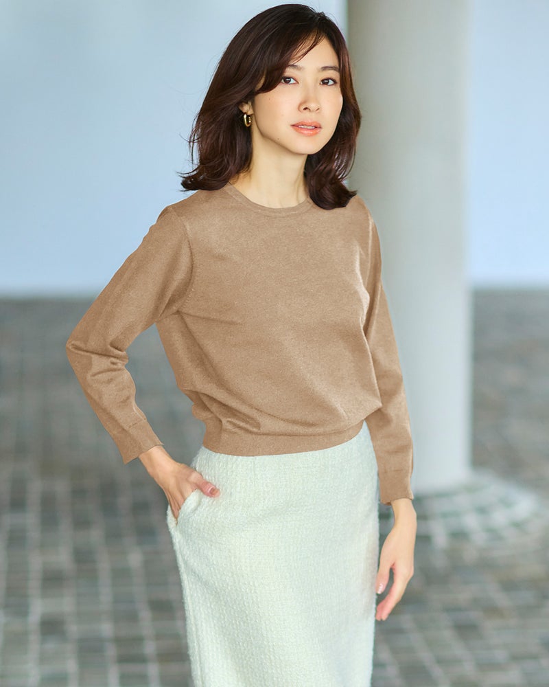 ビジューネック・アンサンブルニット 詳細画像 ベージュ 2