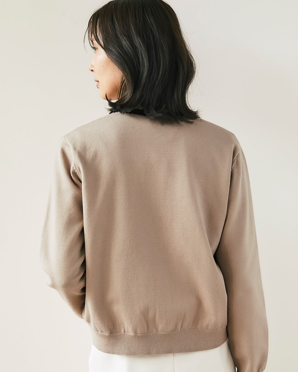 ビジューネック・アンサンブルニット/40代50代からのレディース