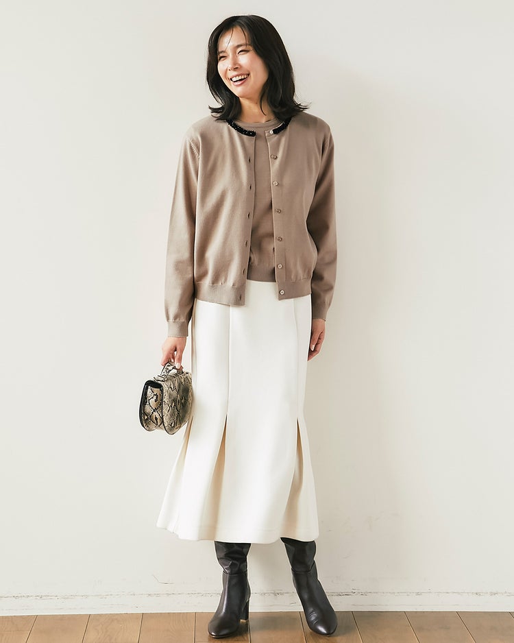 ビジューネック・アンサンブルニット 詳細画像 ベージュ 6