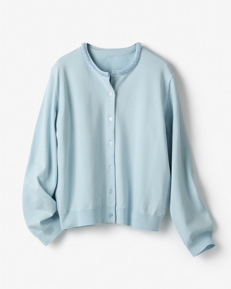 ビジューネック・アンサンブルニット 詳細画像 ライトブルー 4