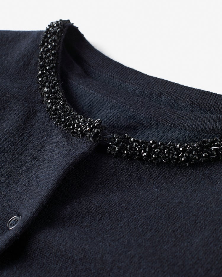 ビジューネック・アンサンブルニット 詳細画像 ネイビー 7