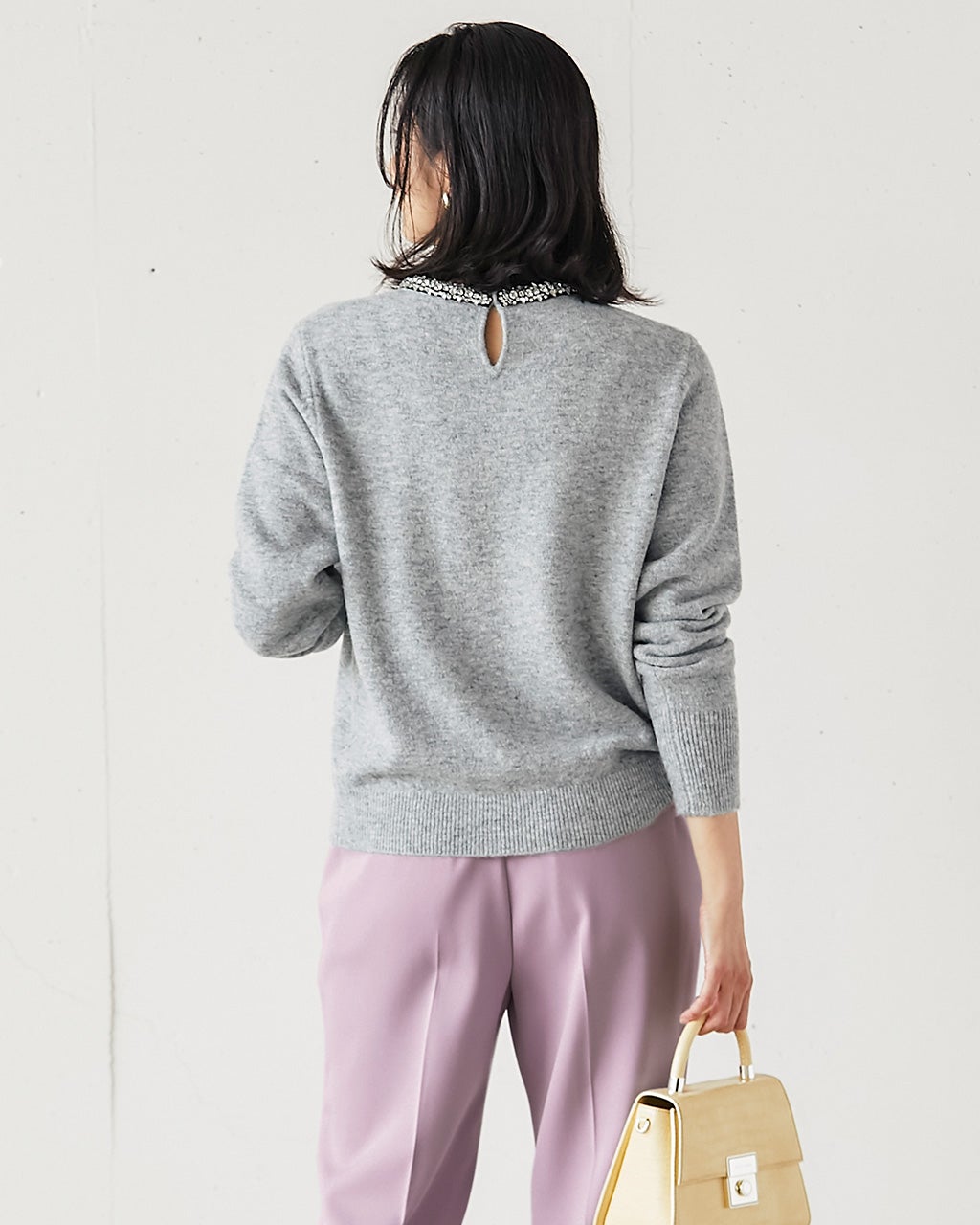 ウール混ニットシリーズ 【希少】 クレージュ 襟付き ニット セーター