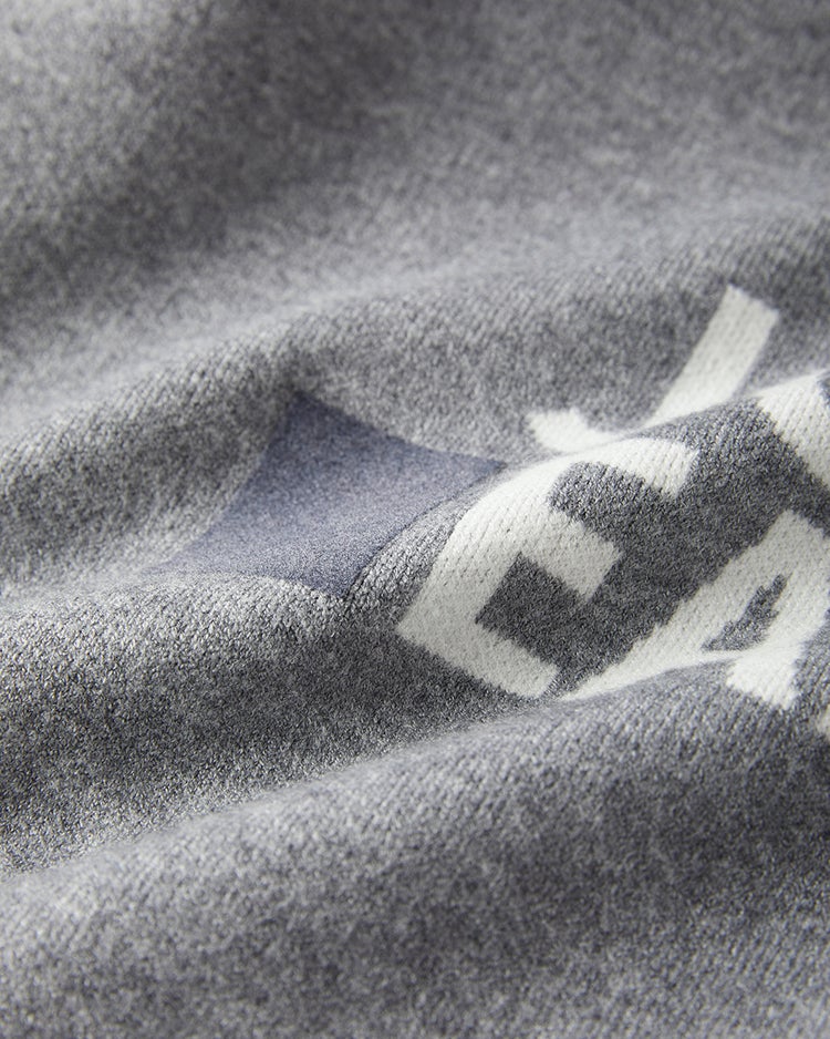 ダブルジャカード・レタリングニット 詳細画像 グレー 4