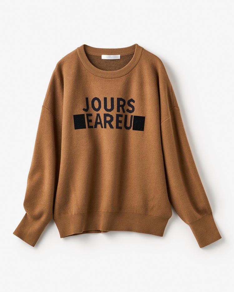 ダブルジャカード・レタリングニット 詳細画像 キャメル 5