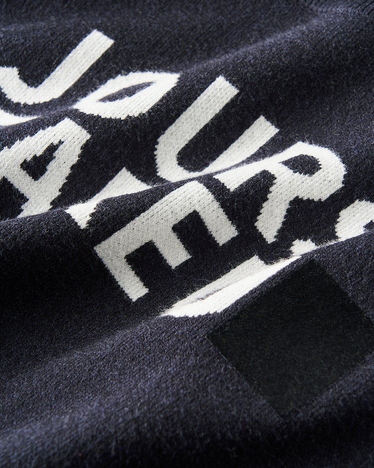 ダブルジャカード・レタリングニット 詳細画像 ネイビー 3