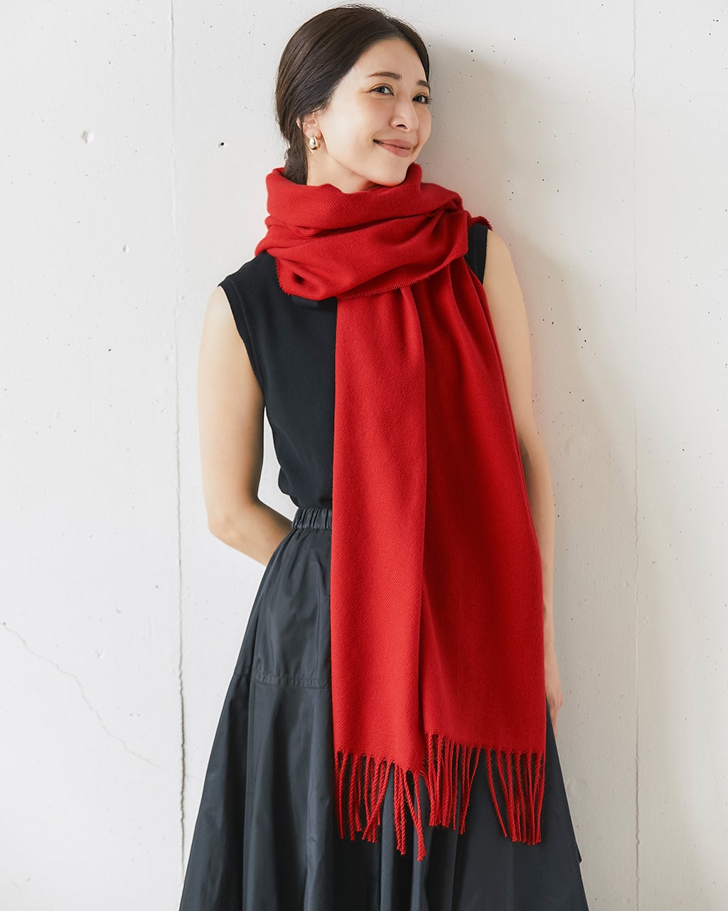 カシミヤタッチ・エアリーストール/40代50代からのレディース