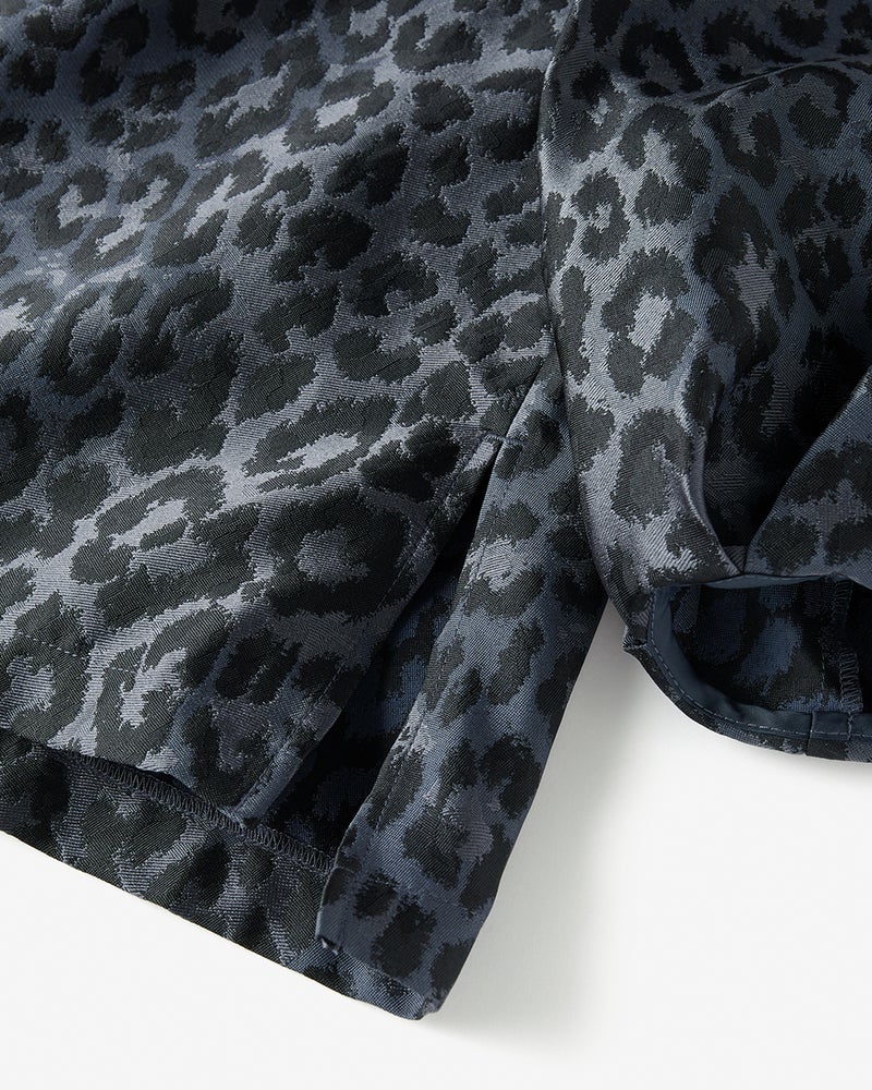 レオパードジャカード・フォルムブラウス 詳細画像 ネイビーパターン 5