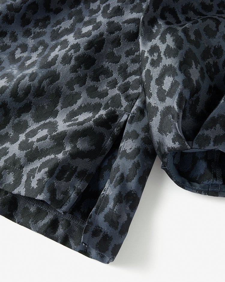 レオパードジャカード・フォルムブラウス 詳細画像 ネイビーパターン 5