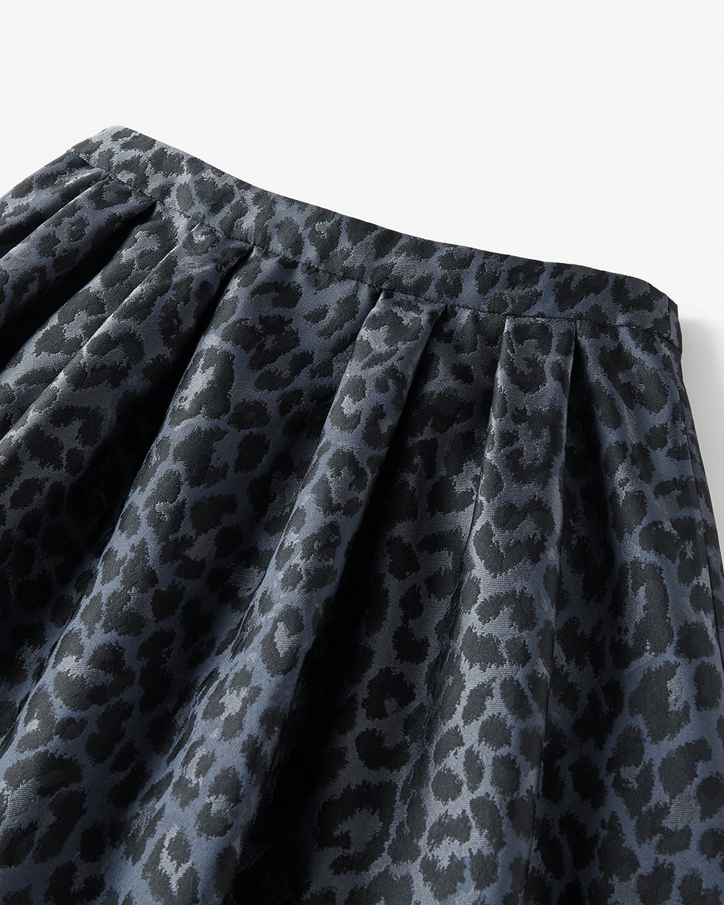 レオパードジャカード・タックフレアスカート/40代50代からの