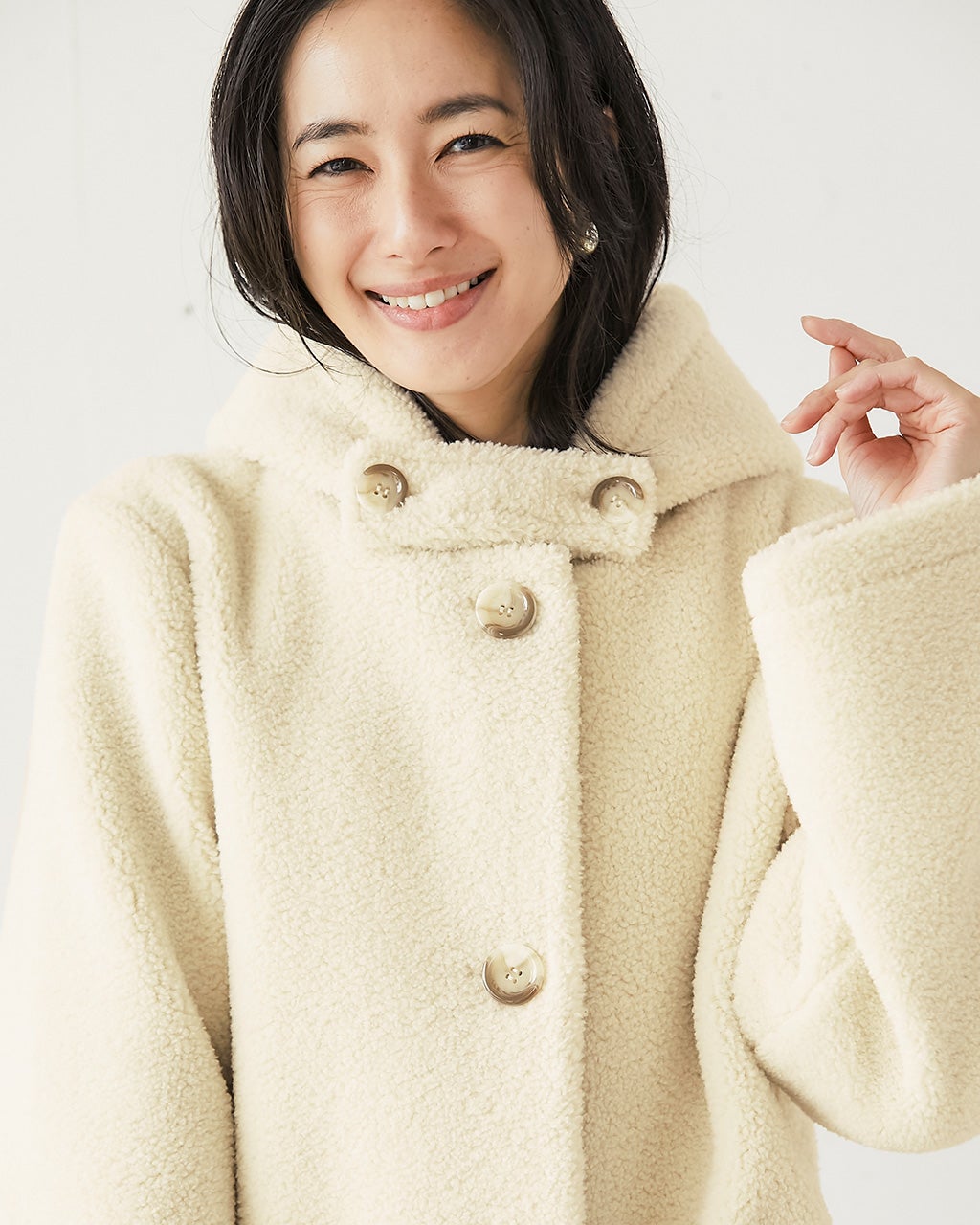 エコムートン・テディボアコート/40代50代からのレディース