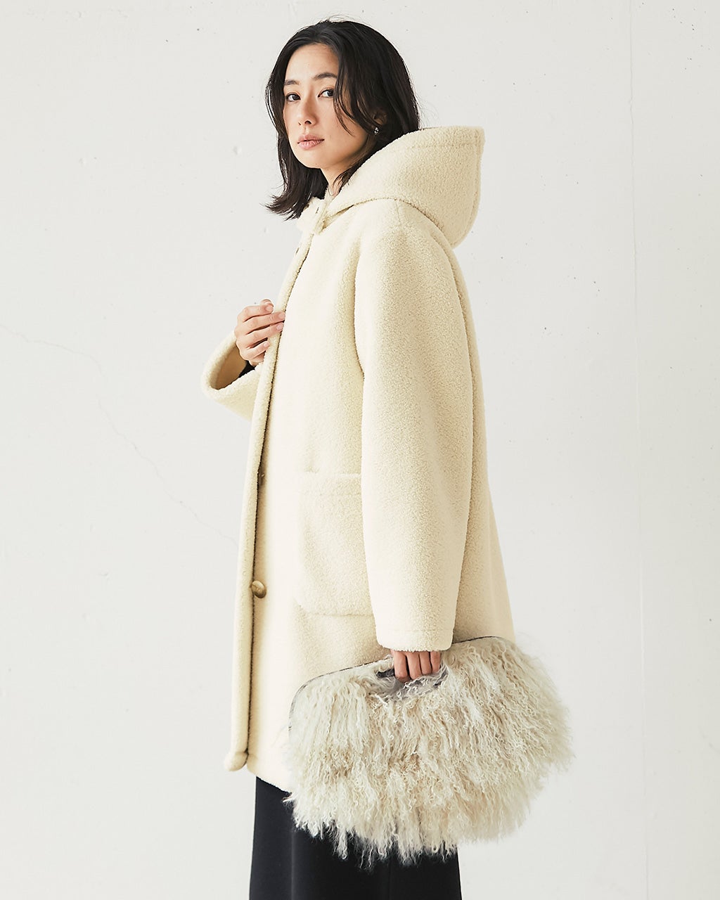 エコムートン・テディボアコート/40代50代からのレディース