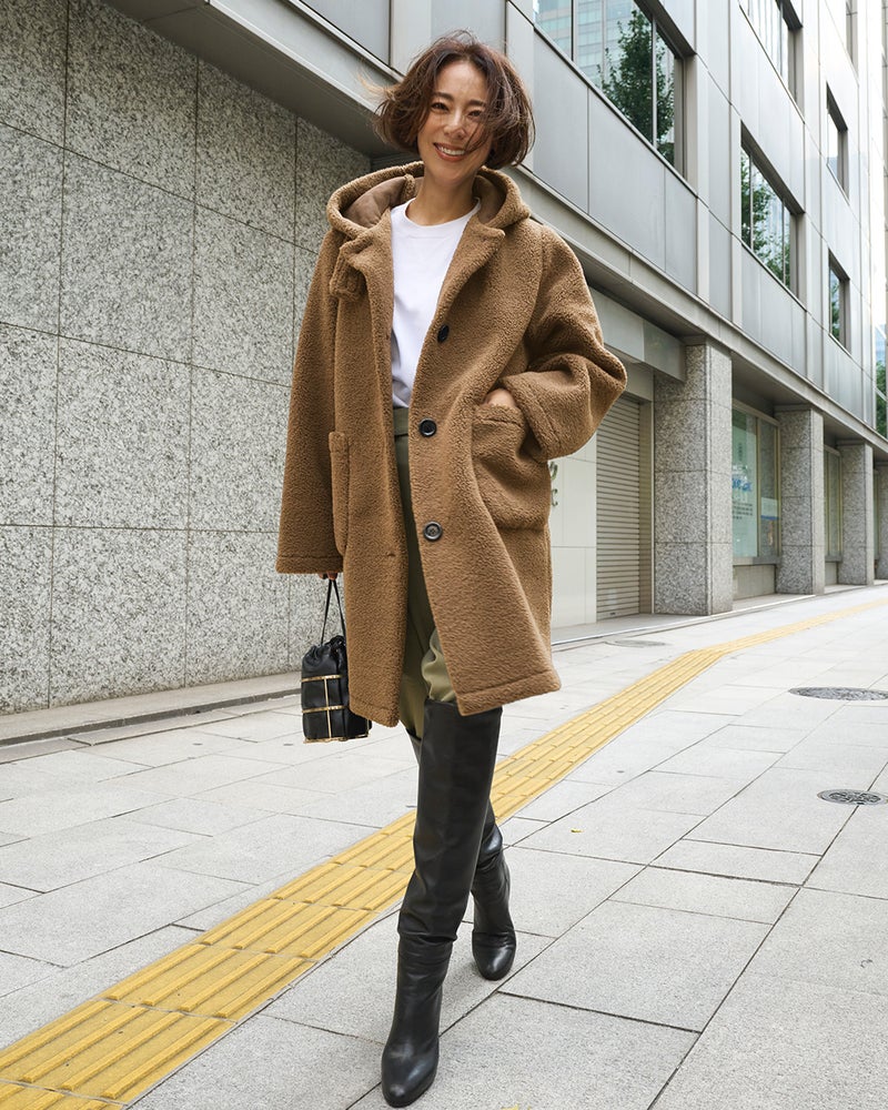 エコムートン・テディボアコート 詳細画像 キャメル 1