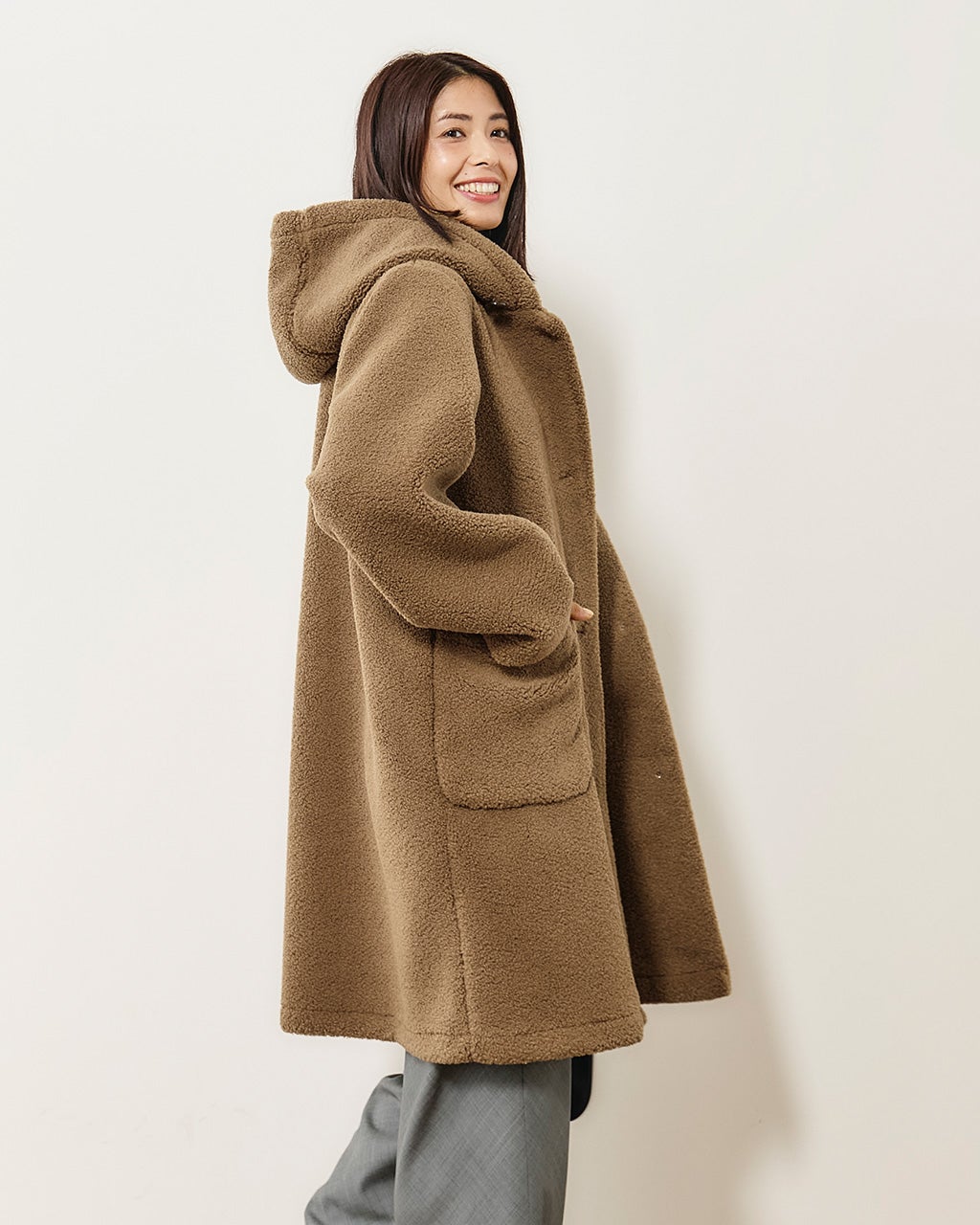 エコムートン・テディボアコート/40代50代からのレディース