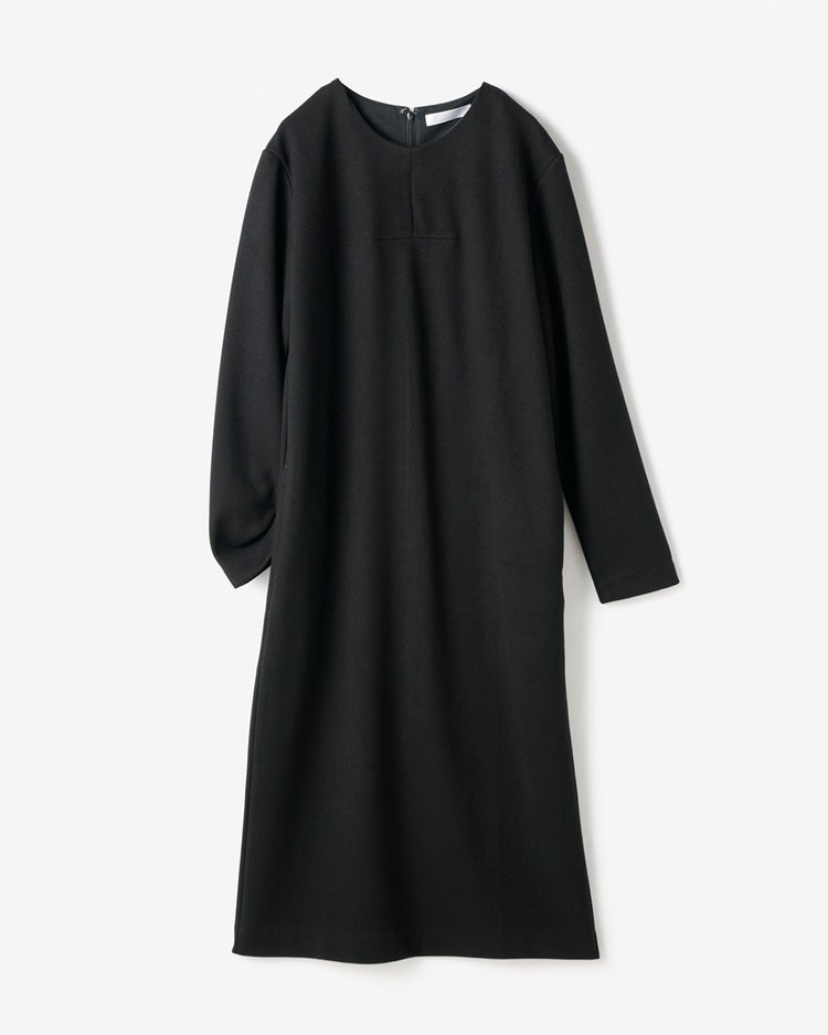 ウールタッチジャカード・サックワンピース 詳細画像 ブラック 5