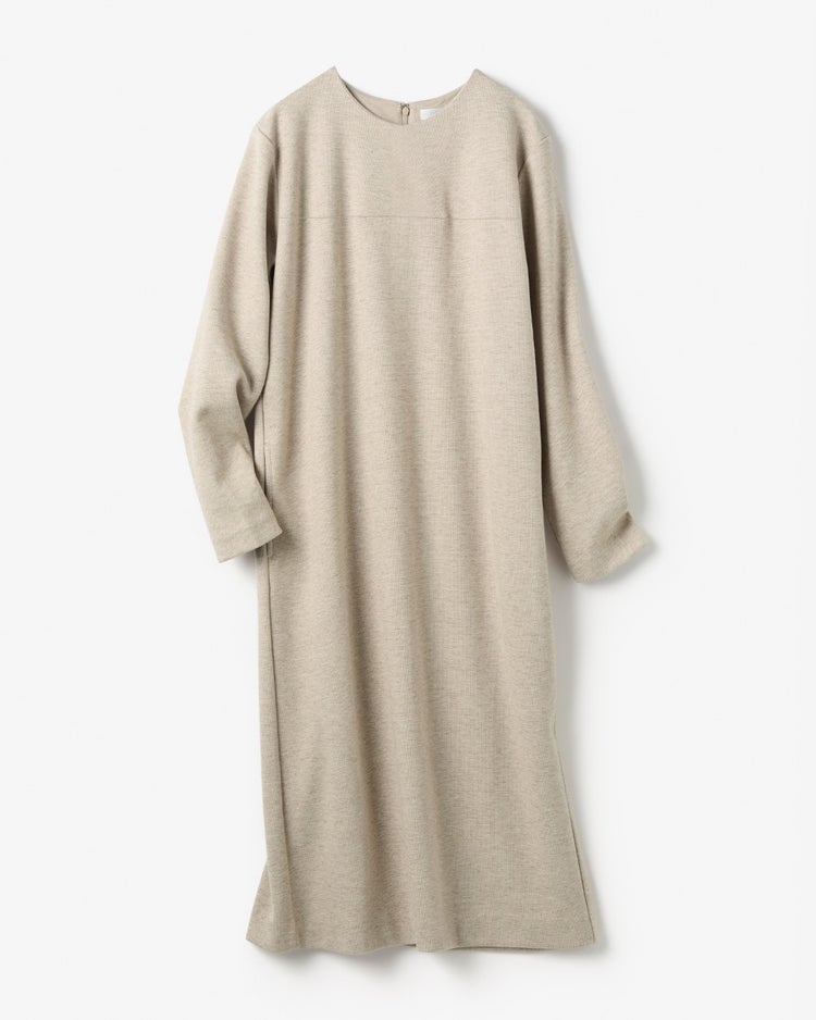 ウールタッチジャカード・サックワンピース 詳細画像 ベージュ・パターン 5