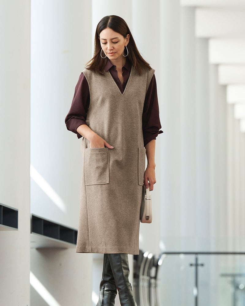 ウォームストレッチ・ジャンパースカート 詳細画像 トープ 1