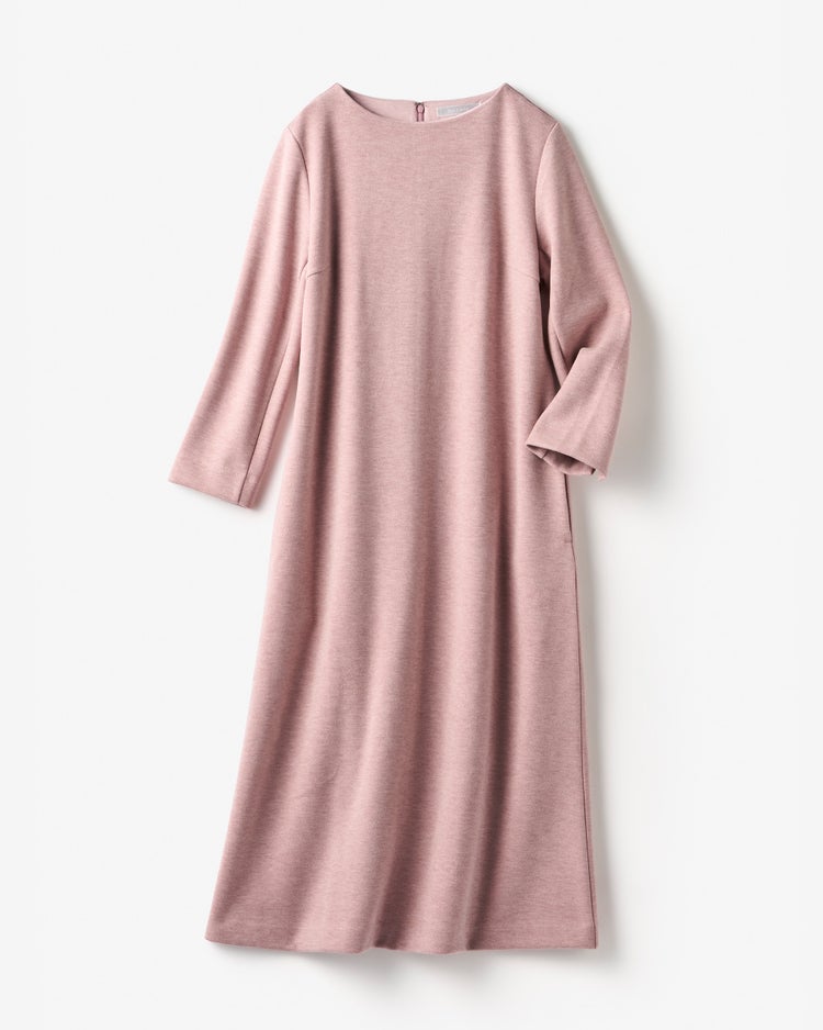 ウールタッチジャカード・Aラインワンピース 詳細画像 ピンク 3