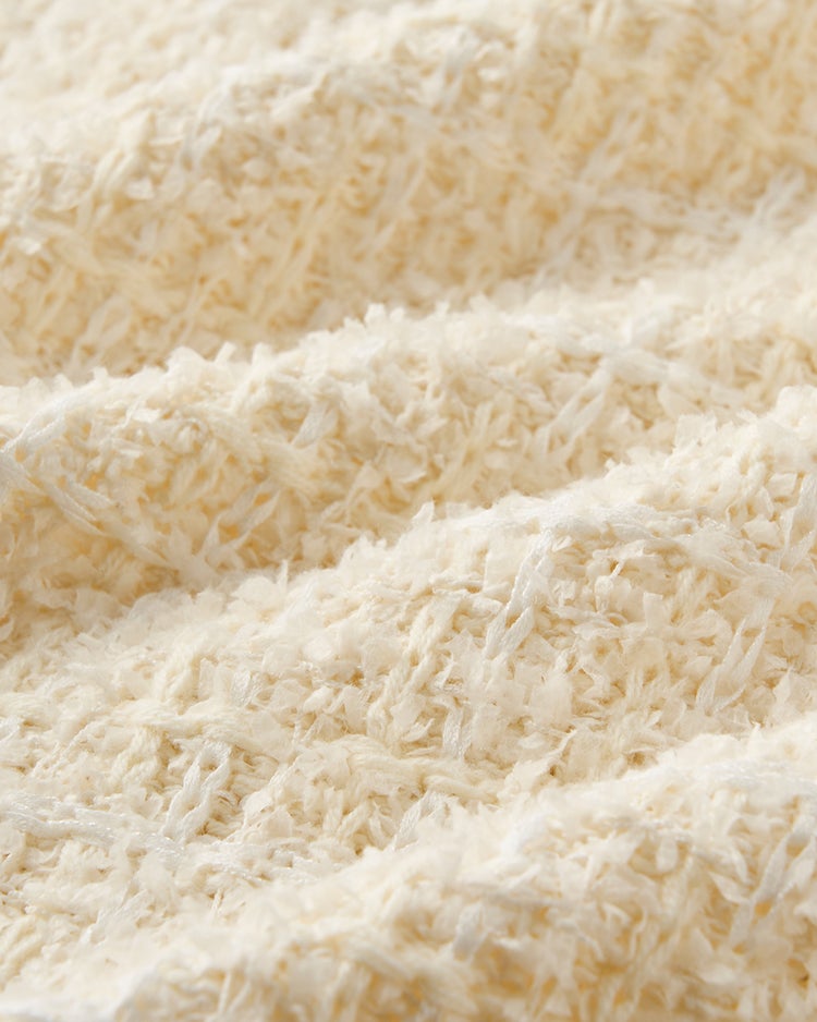 ツイーディニット・トリムジャケット 詳細画像 オフホワイト 3