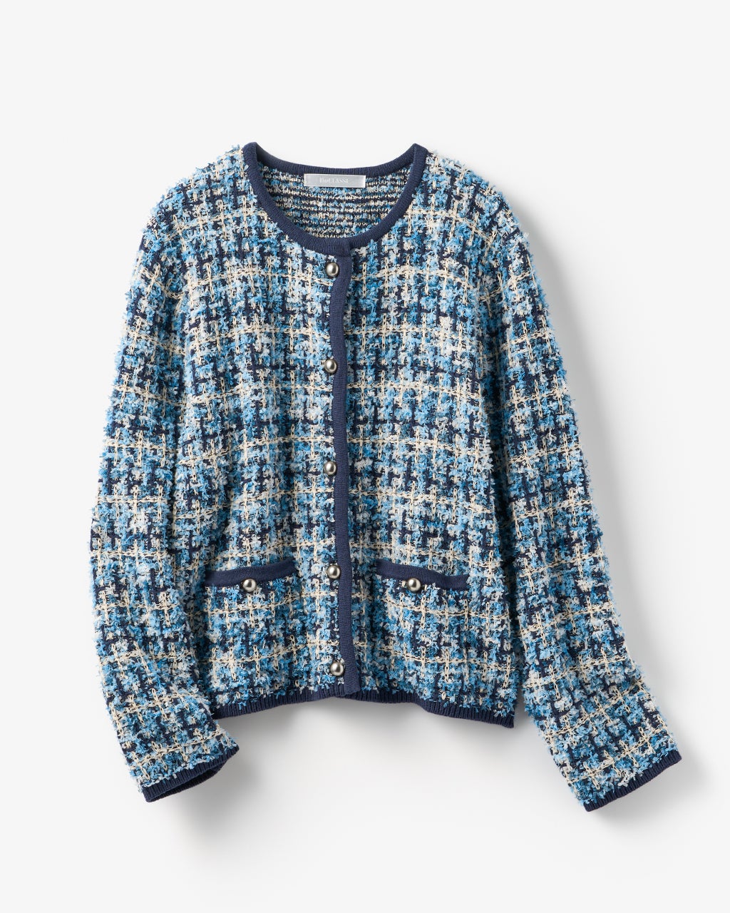 ツイーディニット・トリムジャケット/DoCLASSE