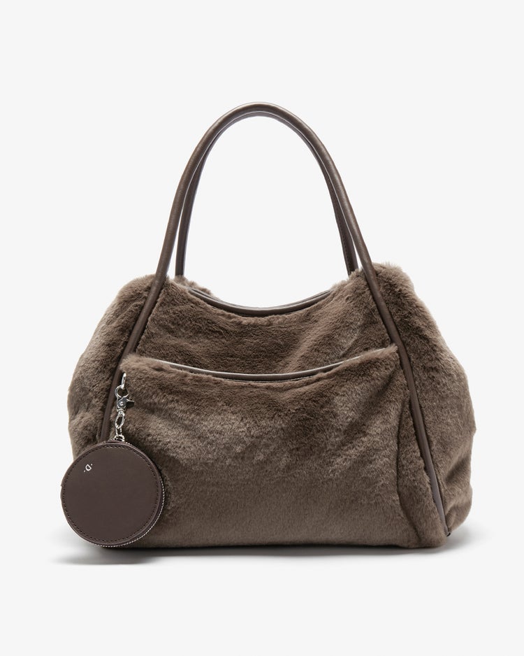 エコファー・チャーム付きトートバッグ 詳細画像 ブラウン 9