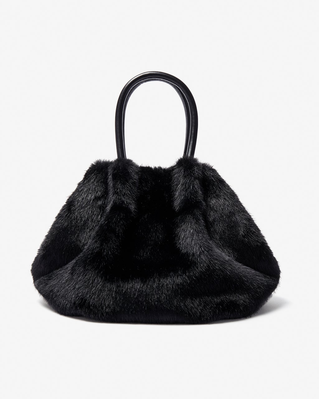 ミンクタッチファー・ギャザーバッグ/40代50代からのレディース