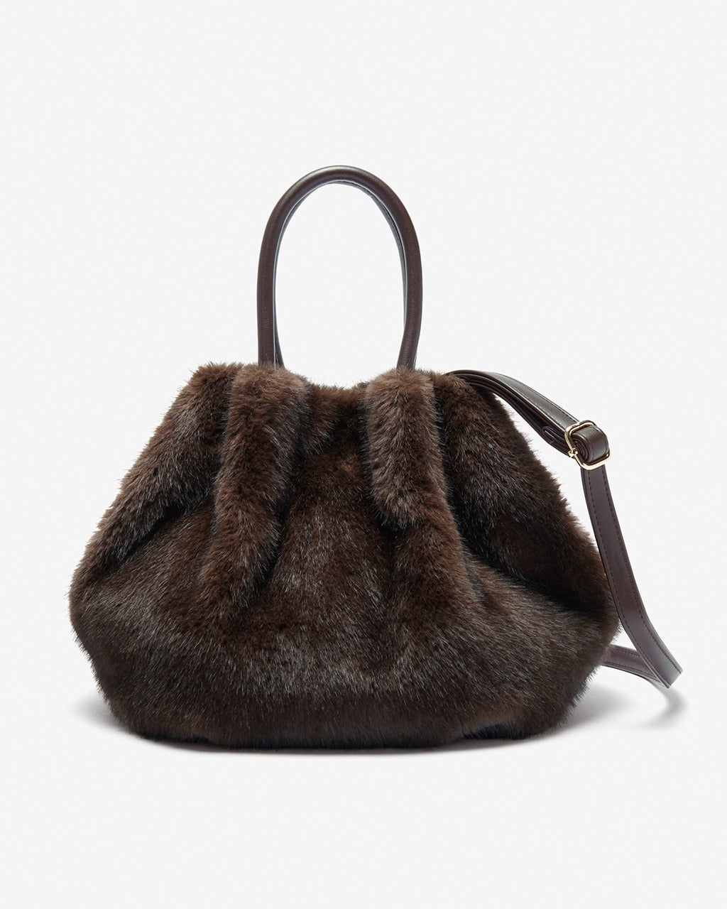 ミンクタッチファー・ギャザーバッグ/40代50代からのレディース