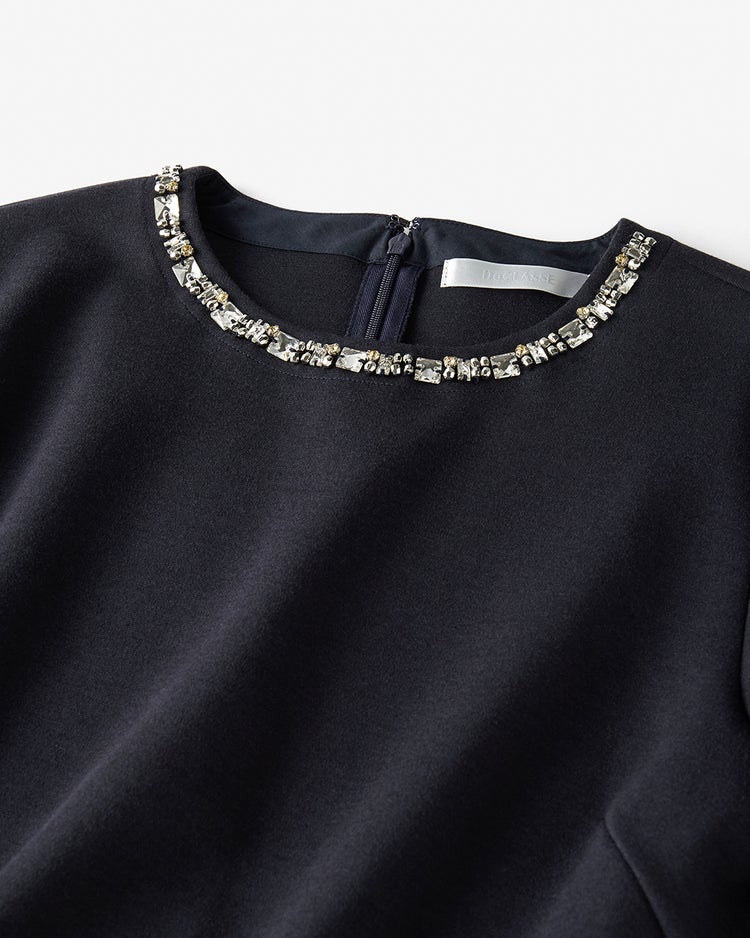 ストレッチポンチ・ビジューセットアップ 詳細画像 ミッドナイトブルー 3