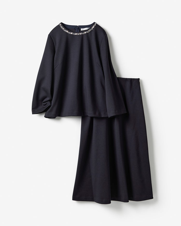 ストレッチポンチ・ビジューセットアップ 詳細画像 ミッドナイトブルー 8