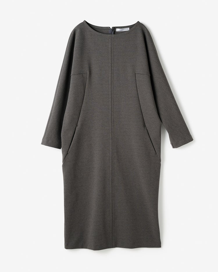 ストレッチポンチ・コクーンワンピース 詳細画像 チャコール 4