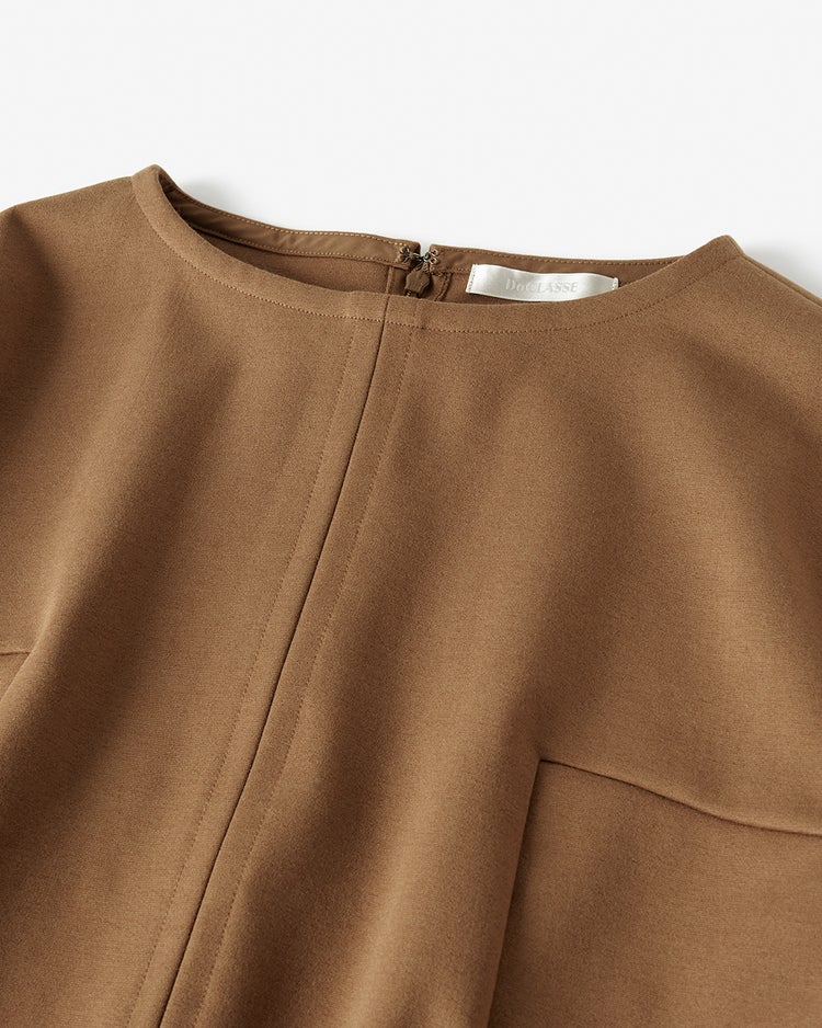 ストレッチポンチ・コクーンワンピース 詳細画像 キャメル 2