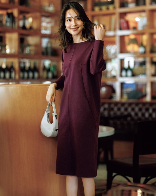 ストレッチポンチ・コクーンワンピース