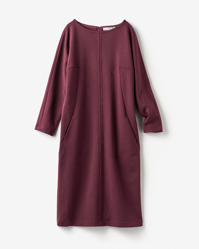 ストレッチポンチ・コクーンワンピース 詳細画像 ワイン 3