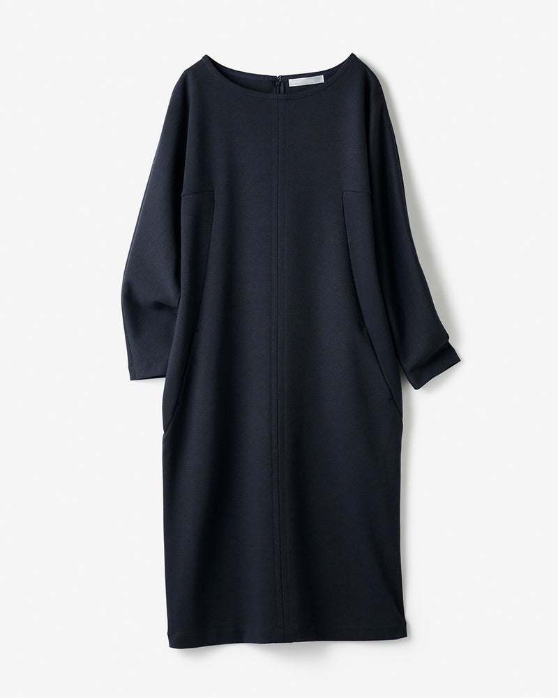 ストレッチポンチ・コクーンワンピース 詳細画像 ミッドナイトブルー 3