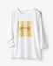 メタリックデザインＴシャツ／7分袖 詳細画像