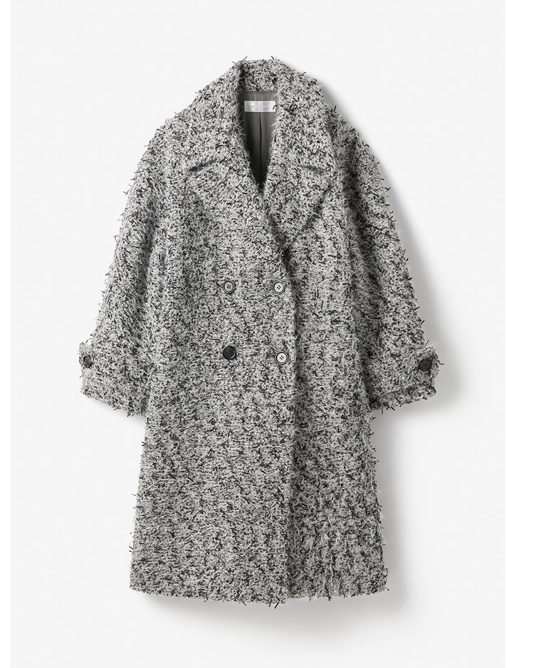 ミックスツイード・ロングチェスターコート 詳細画像 ブラックパターン 6