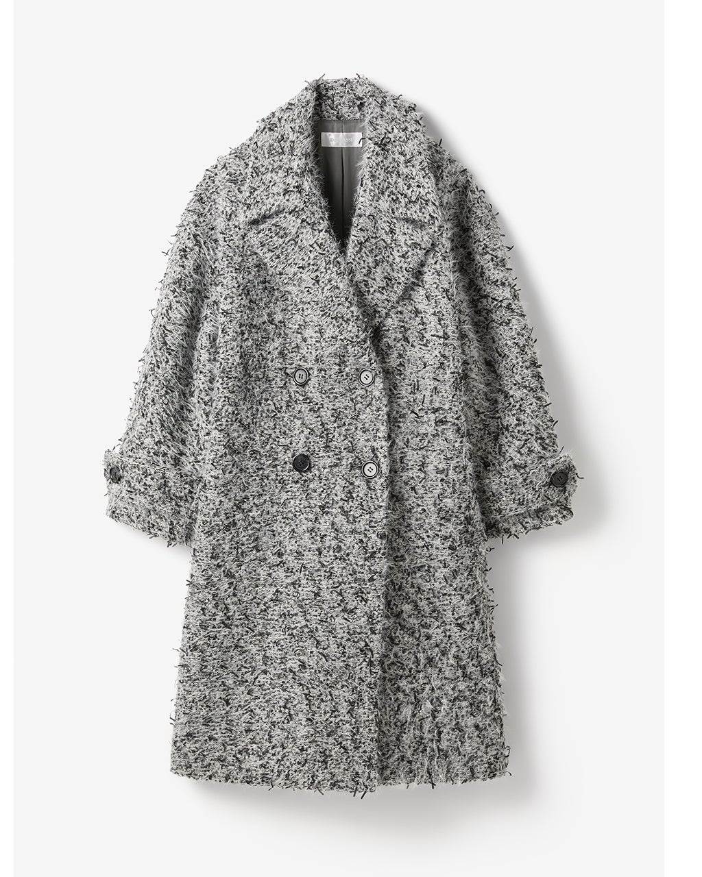 ミックスツイード・ロングチェスターコート/40代50代からのレディース