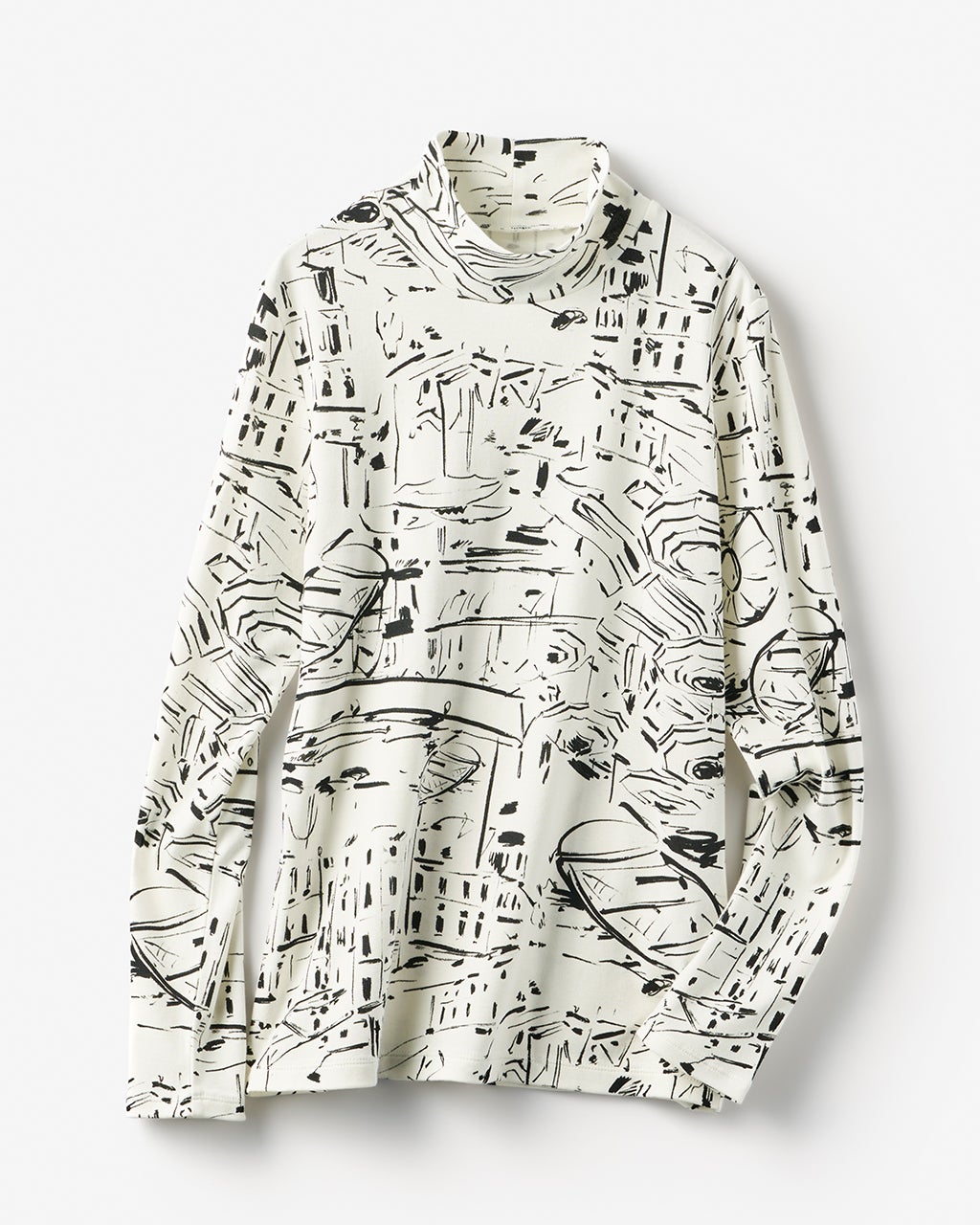 超長綿・ハイネック／柄/DoCLASSE