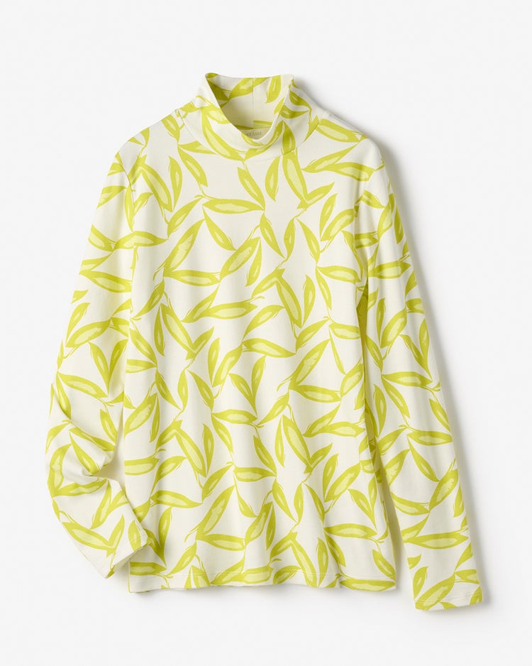 超長綿・ハイネック／柄 詳細画像 イエロー 3